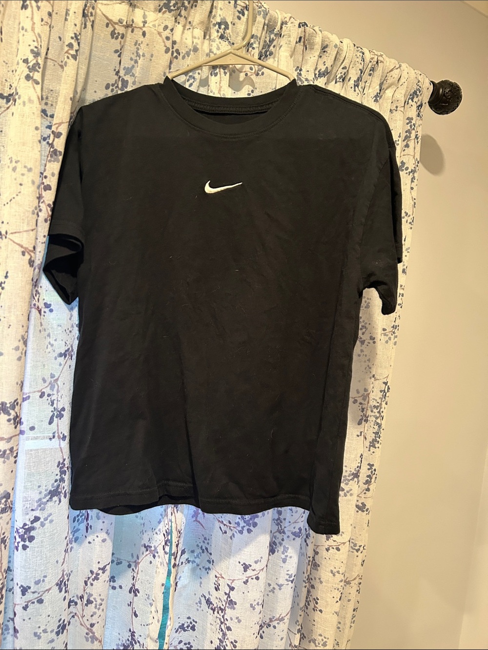 Nike Black the Nike Tee with White embroidered Swoosh Logo